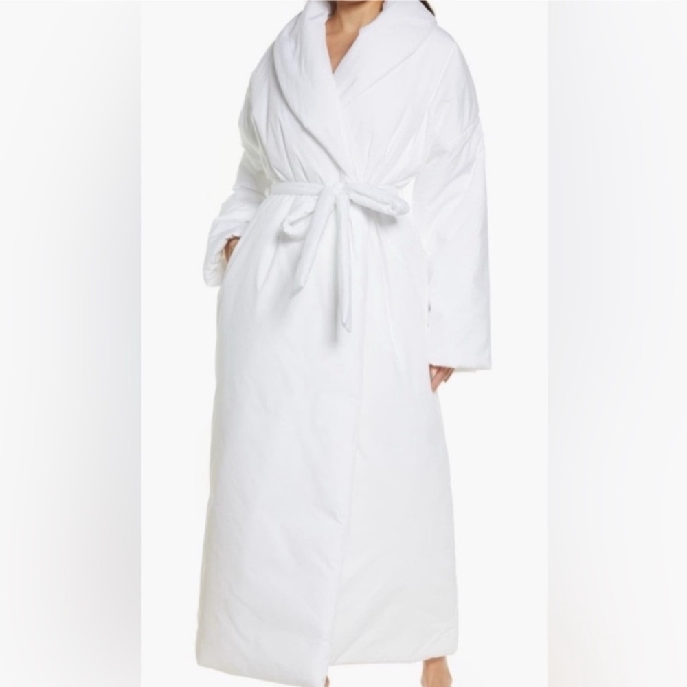 SKIMS NWT White Cotton Duvet Robe L/XL